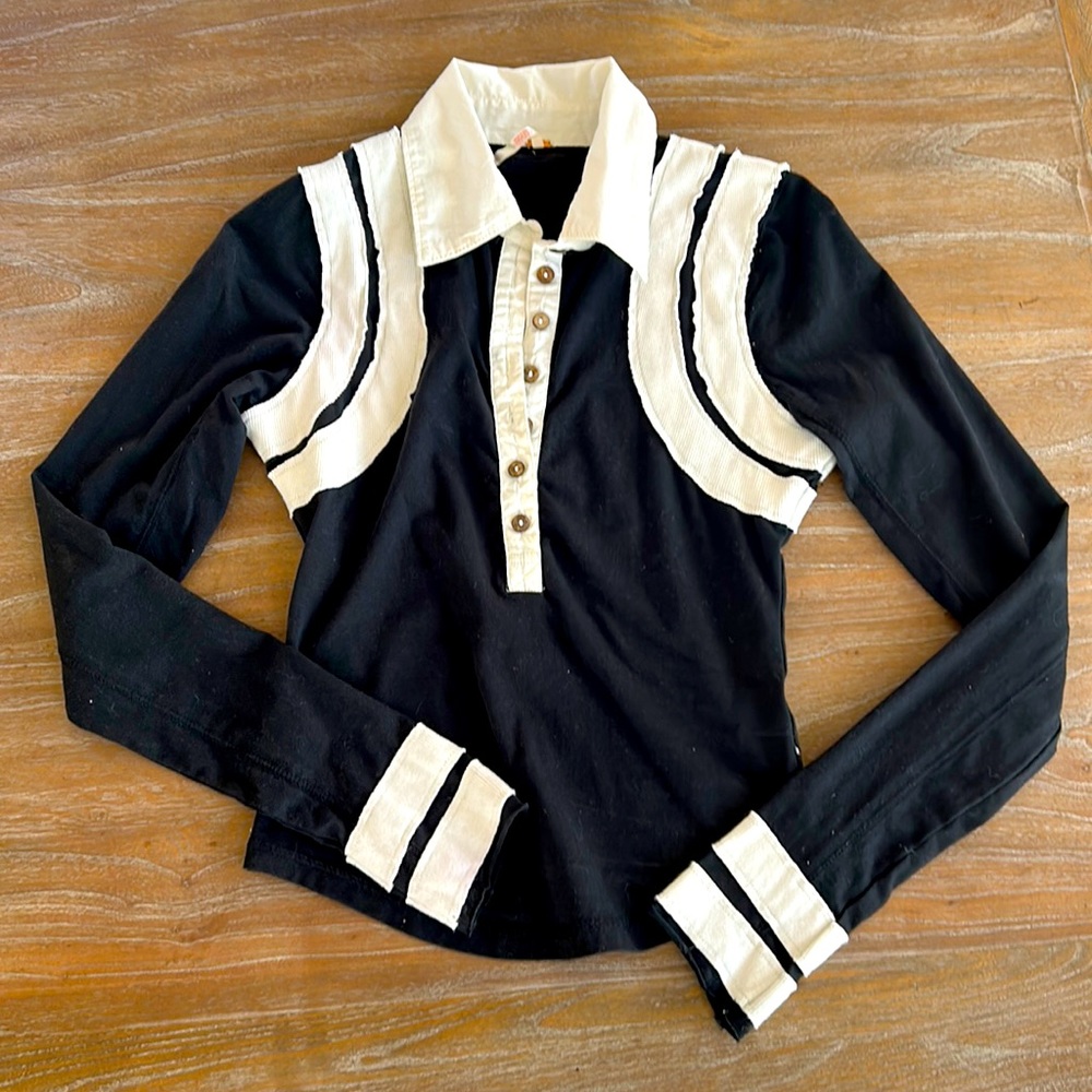 Free people button down collard top